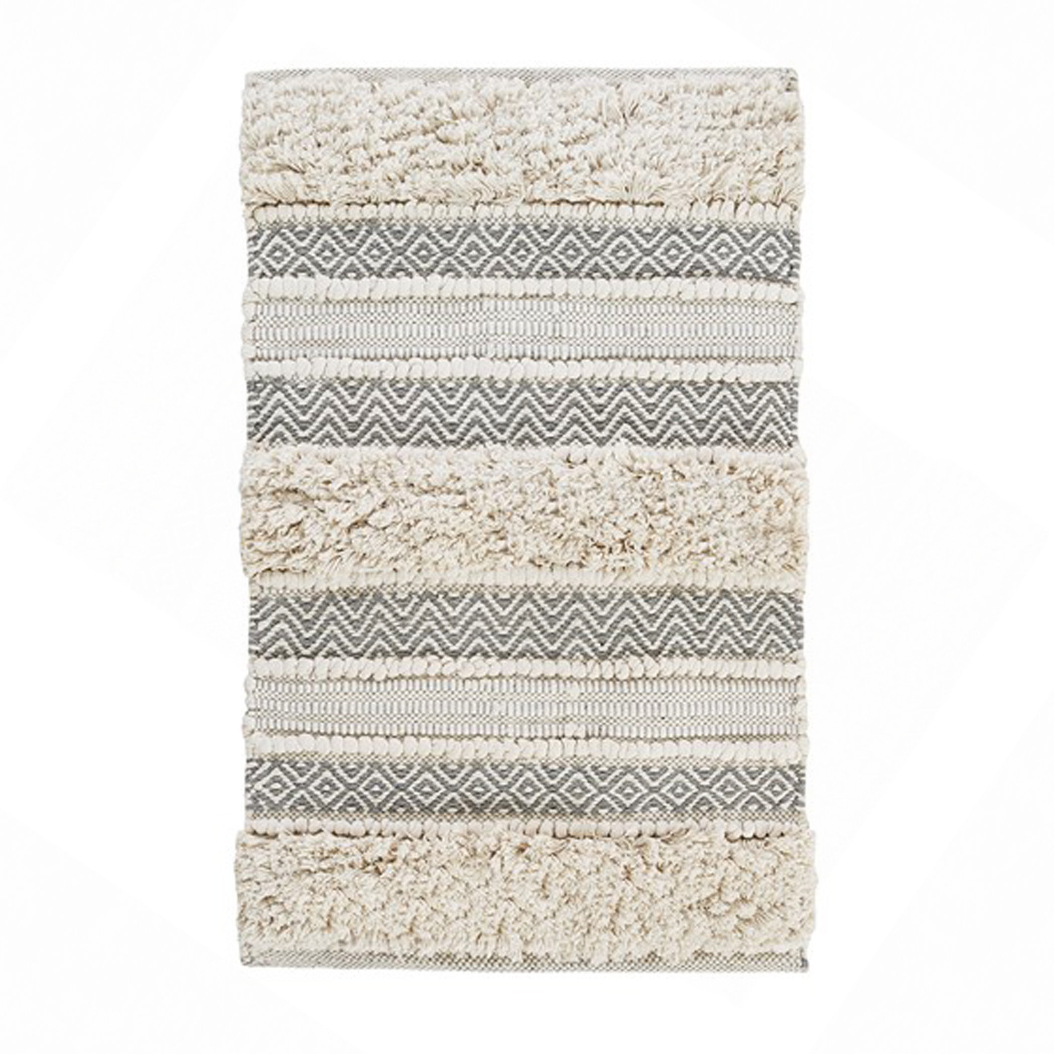 Latitude Run® Woven Texture Stripe Bath Rug 22X58
