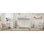 Lit mezzanine en métal avec garde-robe et tablettes de rangement, blanc-1628127587