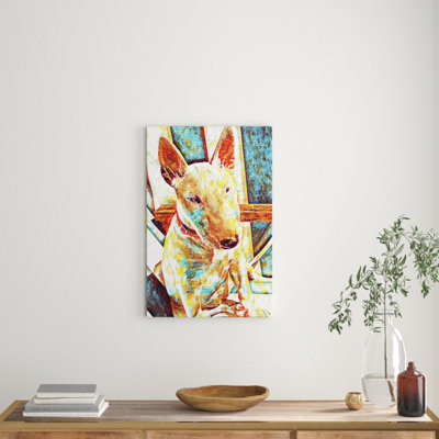 English Bull Terrier Art - Wrapped Canvas