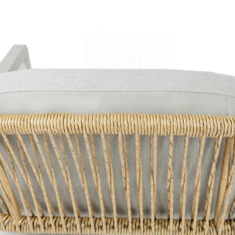 Ensemble de 2 chaises de salle à manger en osier d'extérieur durable, imperméables et résistantes aux rayons UV pour le confort du patio et du balcon