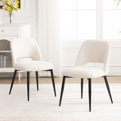 Upholstered Chenille Side Dining Chair（Set of 2）