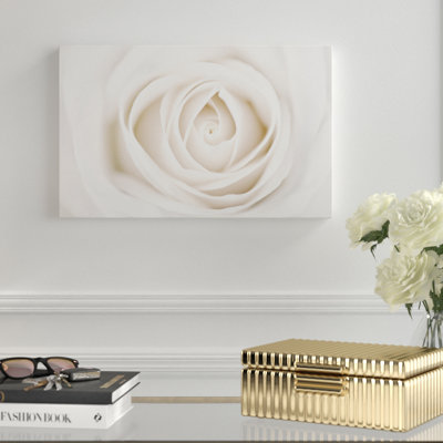 « white rose », reproduction de photo sur toile tendue