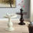Espresso Accent Table With Pedestal Base
