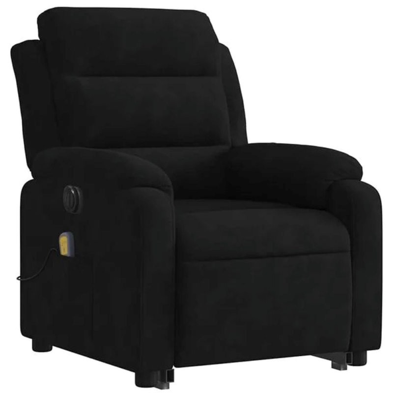 Fauteuil de massage inclinable électrique, Gris clair, Poussoir électrique