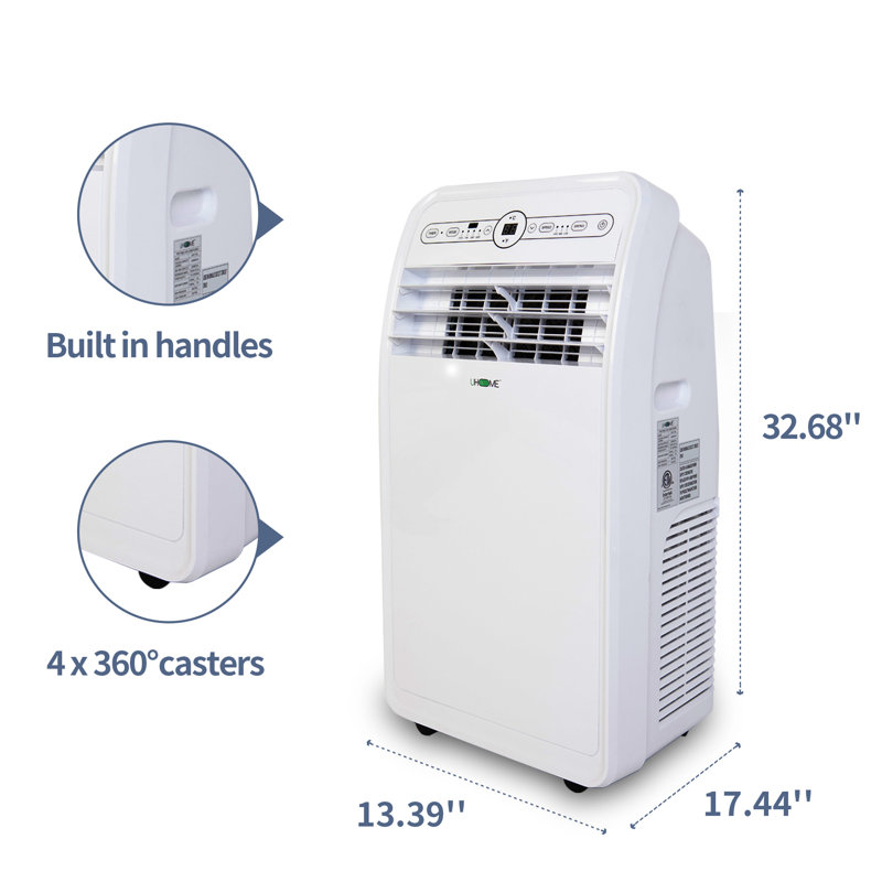 Uhome 12000(ASHRAE) BTU Portable Air Conditioner for 400 Square Feet with Heater and Remote Included
