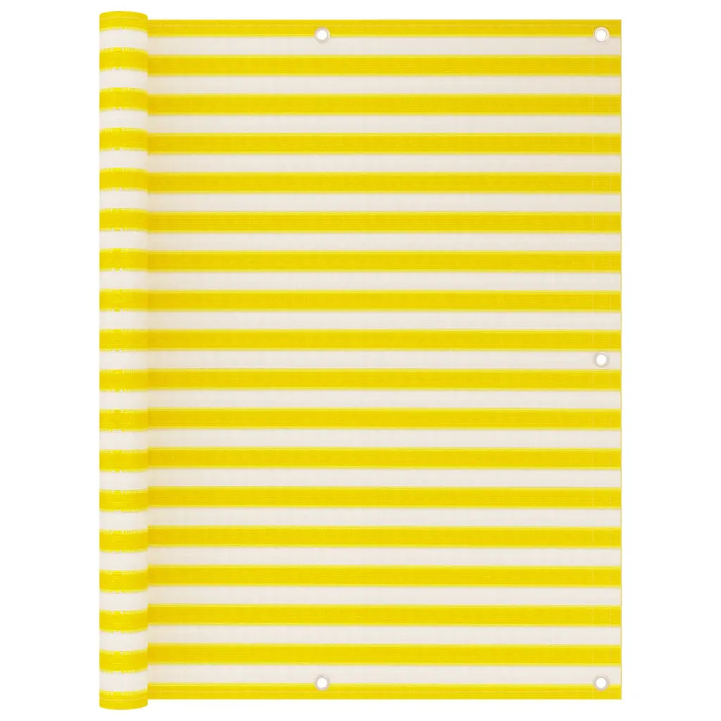 Vidaxl Balcony Screen Yellow And White Balcony Privacy Fence Screen Protective - Image 3