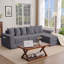 Canapé modulaire convertible 10-en-1, canapé d'angle, canapé-lit convertible au sol, velours côtelé, poche latérale, bricolage, canapé modulaire en forme de L, 6 coussins-1902742690