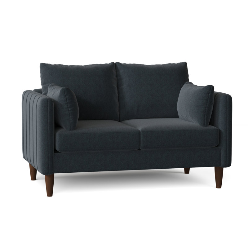 Kaveen Upholstered 58'' Loveseat, Walnut, Hill Sesame