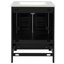 Armoire de salle de bain de 24 pouces avec lavabo simple en céramique, portes doubles, tiroir et fermeture en douceur pour les espaces compacts-1552107488