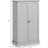 41" Storage Cabinet Kitchen Pantry, 12 Door Shelves, Double Doors, 5 Shelving, Adjustable, Paper Gray For Functional Space Shelf Unit, Adjustable Efficient Utilization