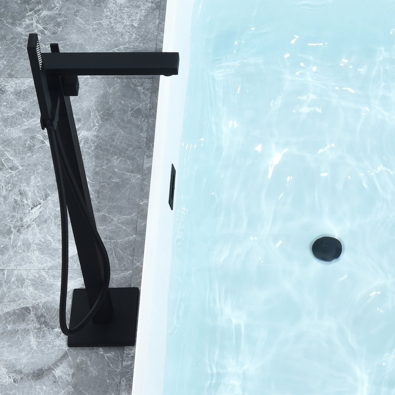 51.2'' White Acrylic Freestanding Soaking Bathtub