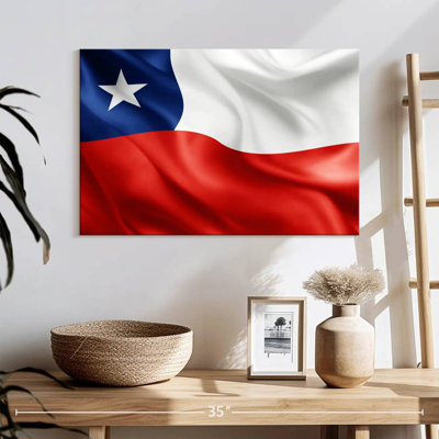Waving Chile Flag