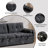 Pull-Out Sleeper Sofa, Convertible Fabric Sofa Bed With Tufted Cushions, Easy Assembly, Space-Saving Design-119966325