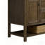 Meuble-lavabo autoportant 48 po en sapin naturel avec comptoir blanc 1 po 48 po