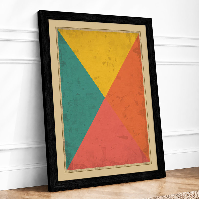 Angular Geometry Geometric - Print, A1 - 84.1 x 59.4 cm, Black