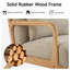Chaise de salon d'appoint avec coussin rembourré de style Mid-Century pour petits espaces Chaise de lecture avec cadre en bois massif et fauteuil à coussins doux et épais pour balcon de chambre gris clair-1060851017-1068661596