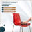 Clear Modern Acrylic Ghost Dining Chair - Modern Lucite Vanity Chair with Water Ripple Design - Chrome Mid Century Accent Seating-603897507-632872799