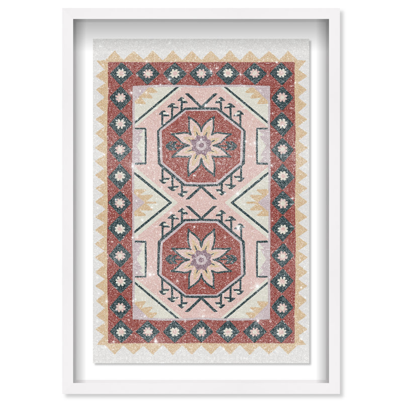 Daylight Damask Print by Oliver Gal, 46.5"H x 31.5"W, White Shadowbox