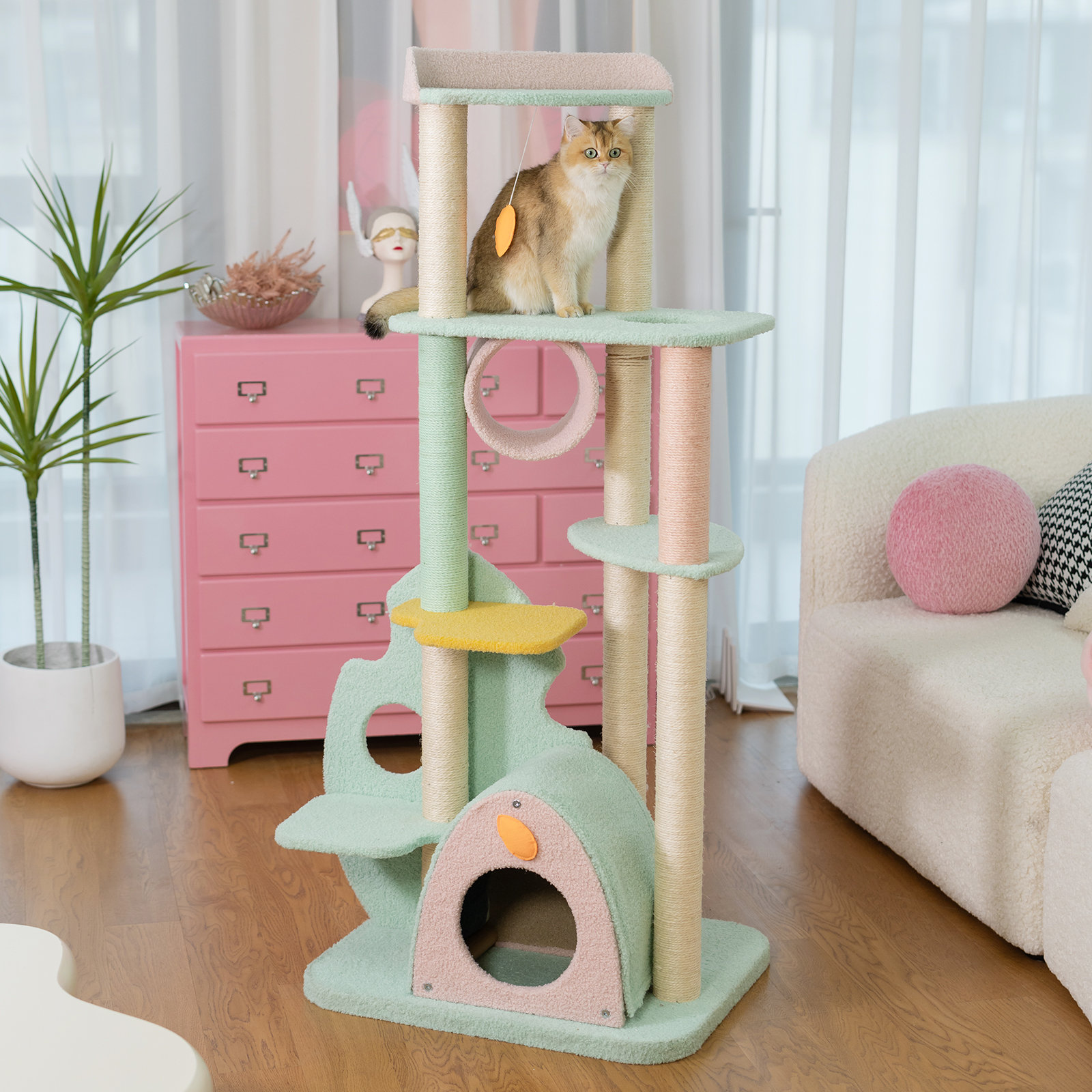 Tucker Murphy Pet™ Eyon Happy Polly Cat Supplies, Cute Cat