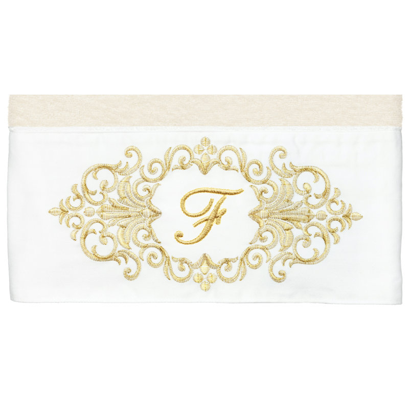 Linum Home Textiles 100% Turkish Cotton MONICA 2PC Embellished Bath Towel Set, F