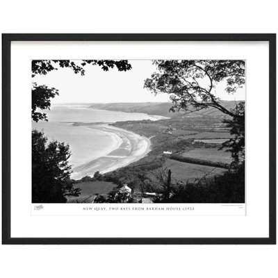 New Quay, Two Bays From Barham House C1933 by Francis Frith - Single Picture Frame Print