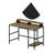Modern Study Desk with Upper & Lower Shelves, Dore & Black, 47.2 x 29.1 x 23.6 inches | 100% Melamine Coated Particle Board, Thickness: 0.7 inches | Industrial Design, Perfect for Home Office & Study Spaces-1008309863