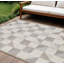 Tapis extérieur gris 7 pi x 9 pi résistant aux taches