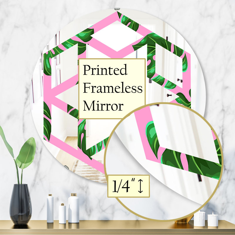 Miroir mural Hexagon Star, H 31,5 po x l po, Étoile hexagonale tropicale