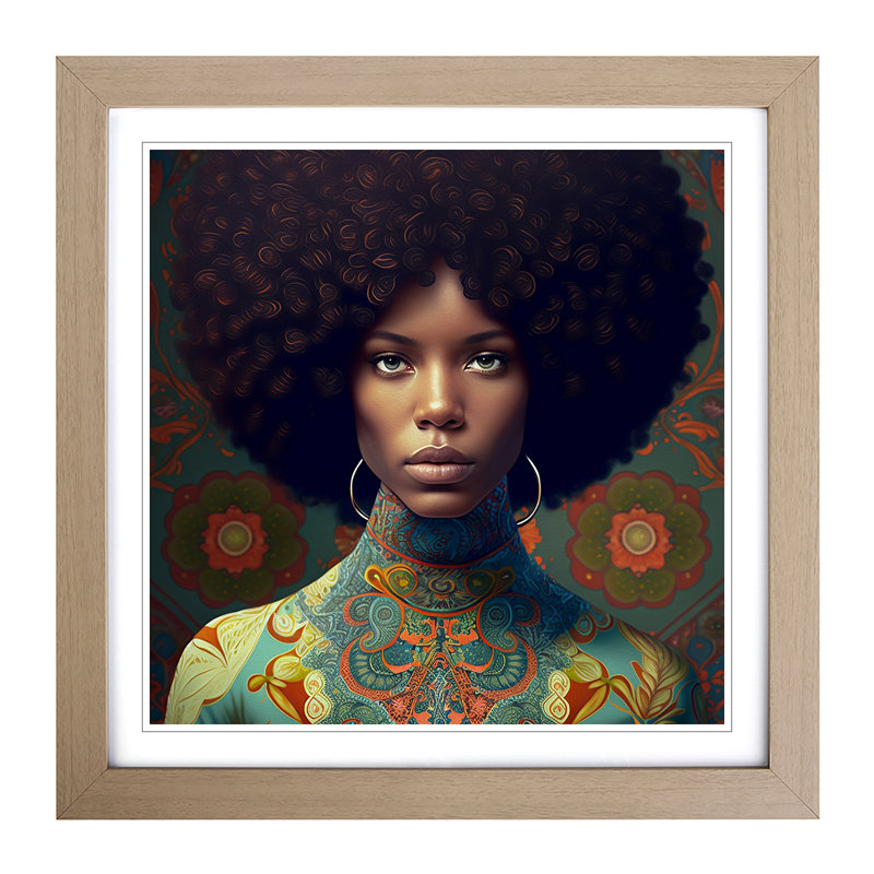 Single Picture Frame Print on Wood, Oak Framed
