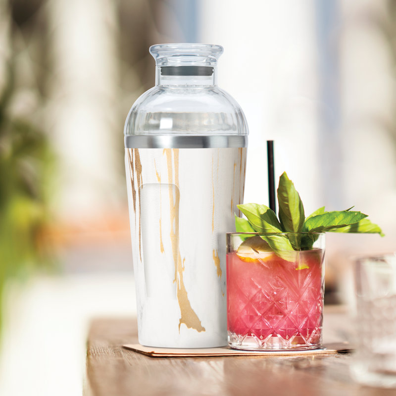 Shaker à cocktail à double paroi 17 oz Oggi Barware Groove