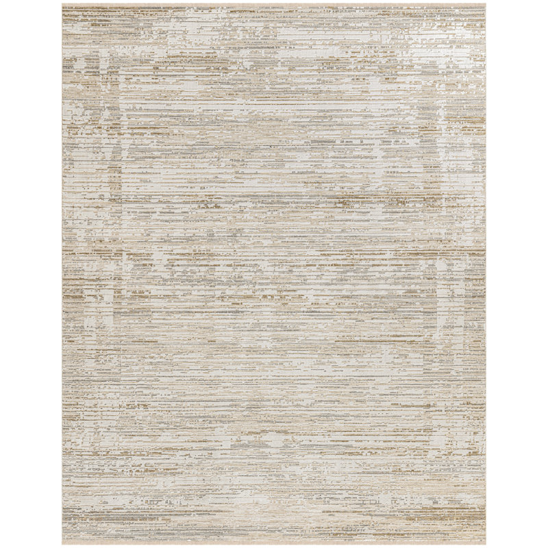 Calvin Klein CK078 Summit 5'3" x 7'9" Natural Ivory Modern Indoor Rug, Rectangle 5'3" x 7'9"
