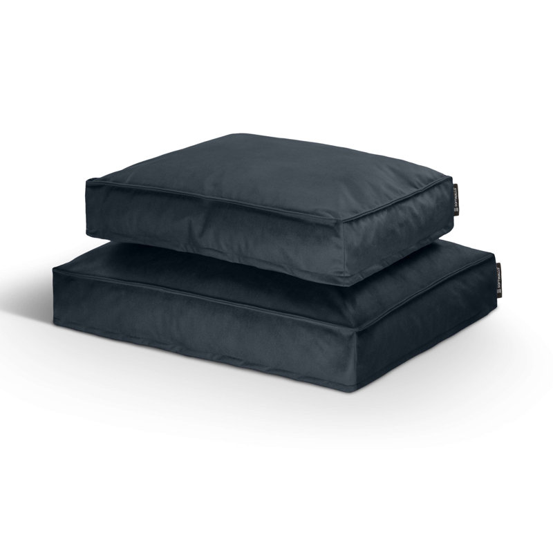 Nairne Polyester Pet Bed, 15cm H x 76cm W x 60cm D, Navy blue