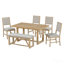 Ensemble de 6 tables de salle à manger 6 pièces pour 6 personnes, ensemble de table de cuisine en bois de 60 po et 4 chaises-2021123910
