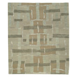 Vimini Geometric Area Rug in Beige/Gray/Silver