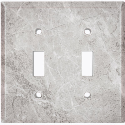 Patterned 2 - Gang Toggle Light Switch Standard Wall Plate