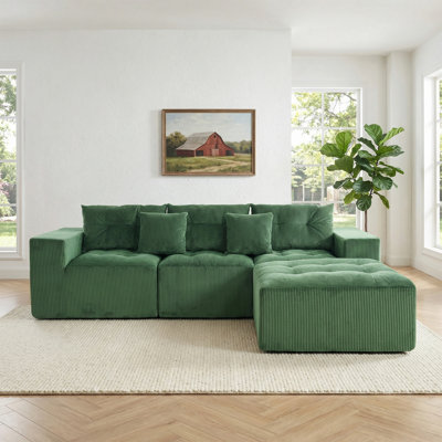 101" L-Shaped Modular Compression Sofa
