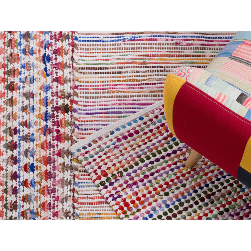 Geometric Hand Woven Area Rug, 140cm W x 200cm L