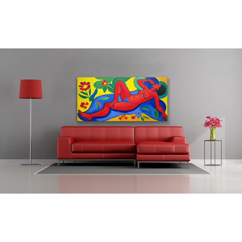 Sunbathing, 24" H x 48" W