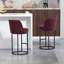 Ensemble de 2 tabourets de bar à hauteur de comptoir, tabourets de bar moderne avec dossier, tabourets de bar rembourrés en tissu de lin pour îlot de cuisine-1633182647