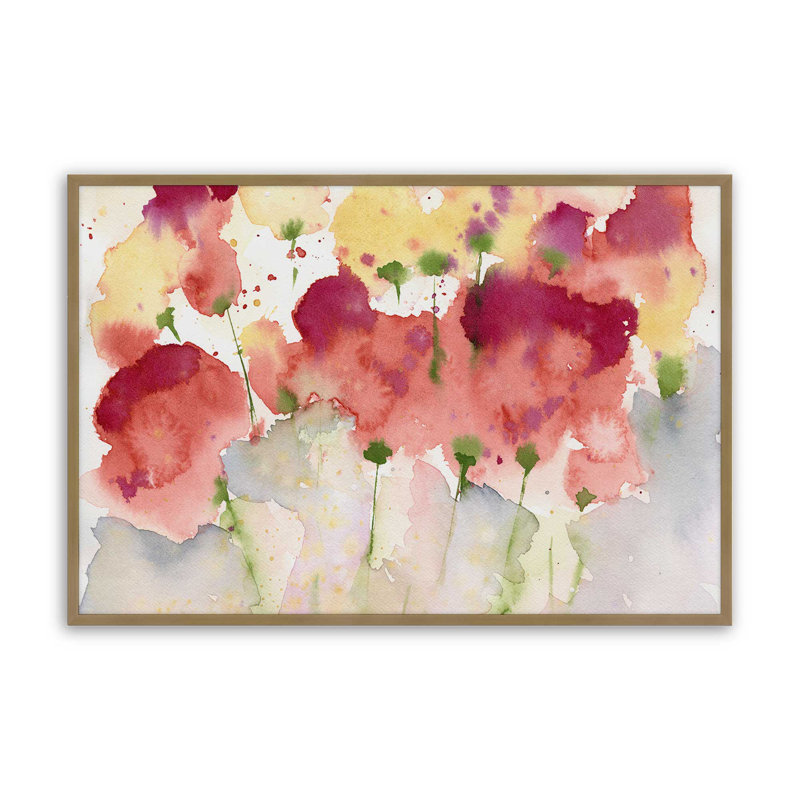 Éclat de fleurs, H 13,25 po x l 17,25 po, Or brossé