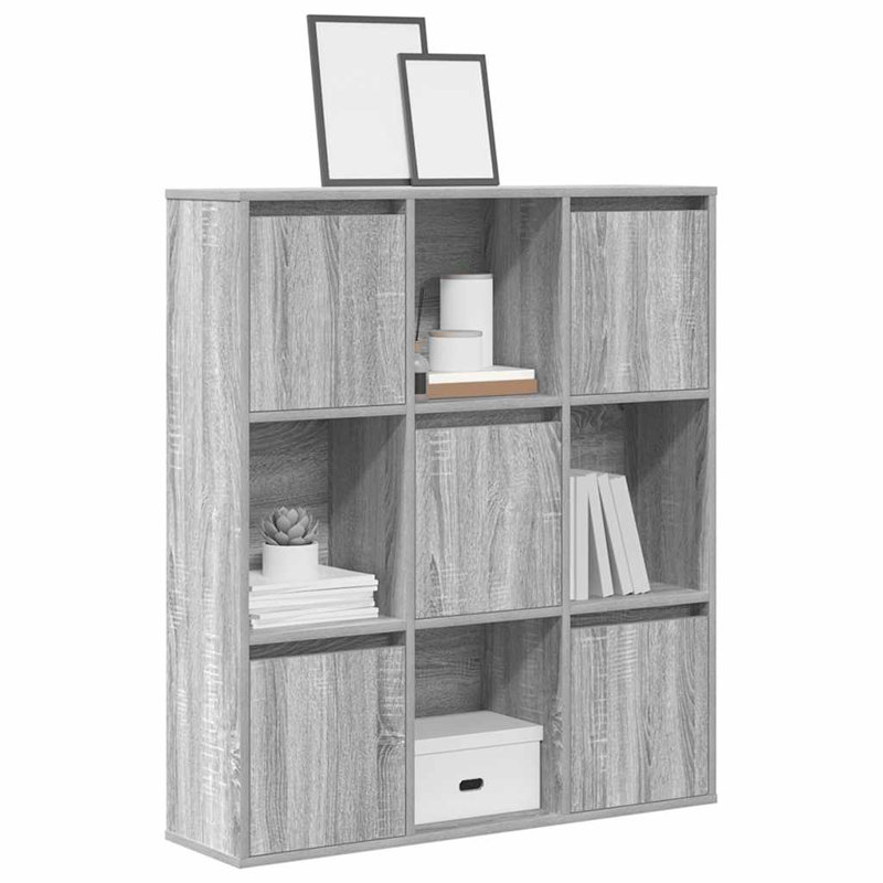 Bookcase 89X24x101.5 Cm Engineered Wood, Grey Sonoma
