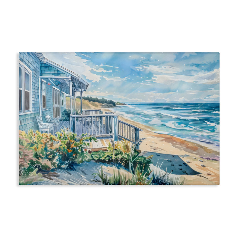 Toile avec vue sur la plage, conception de LSR Design Studio, H 20 po x l 30 po