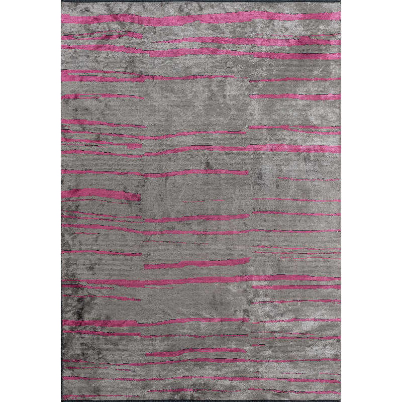 Lignes ondulées modernes, Rectangle 6 pi 7 po x 8 pi 3 po