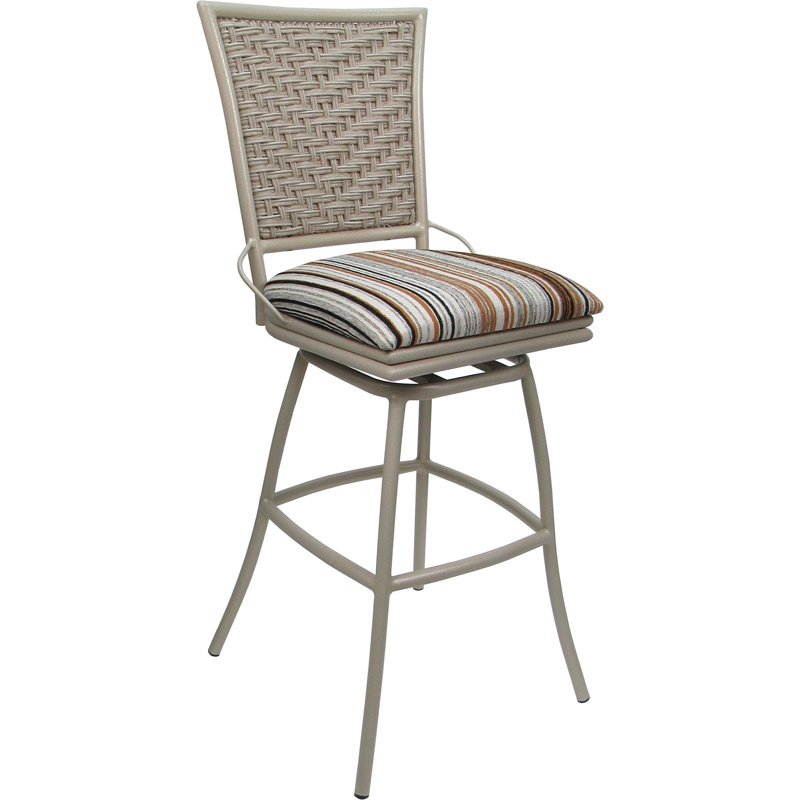 Bois flotté sur cadre, Crème, crème, Beige, Extall Stool(34" Seat Height)