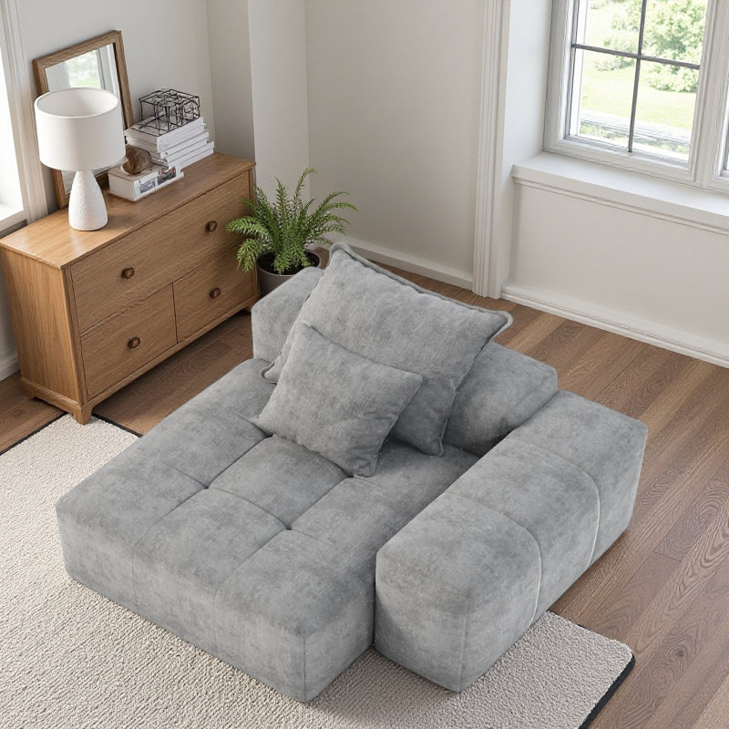 Canapé modulaire surdimensionné Boneless, Gris