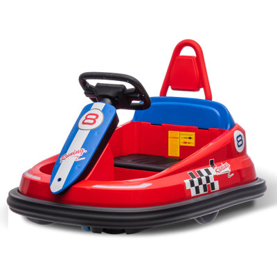 6V Kids Electric Bumper Car Ride-On – 360° Spin, 2 Speeds, Lights, Music, Horn, Remote Control, Safety Belt – Fun Power Vehicle for Toddlers Ages 3-6 – Birthday Gift for Boys & Girls