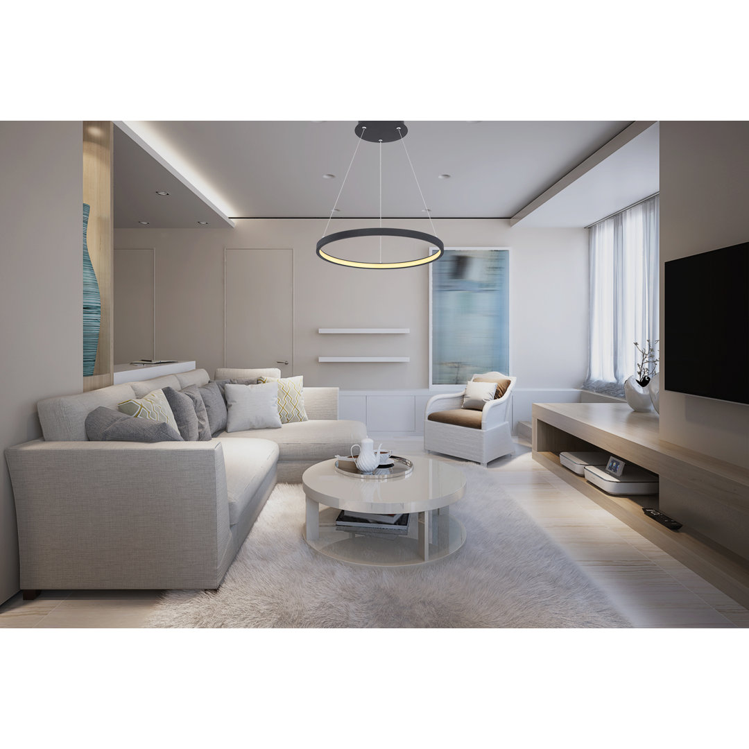 Bertrice 1 - Light LED Crystal Pendant