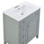 Meuble-lavabo de salle de bain avec lavabo encastré en céramique