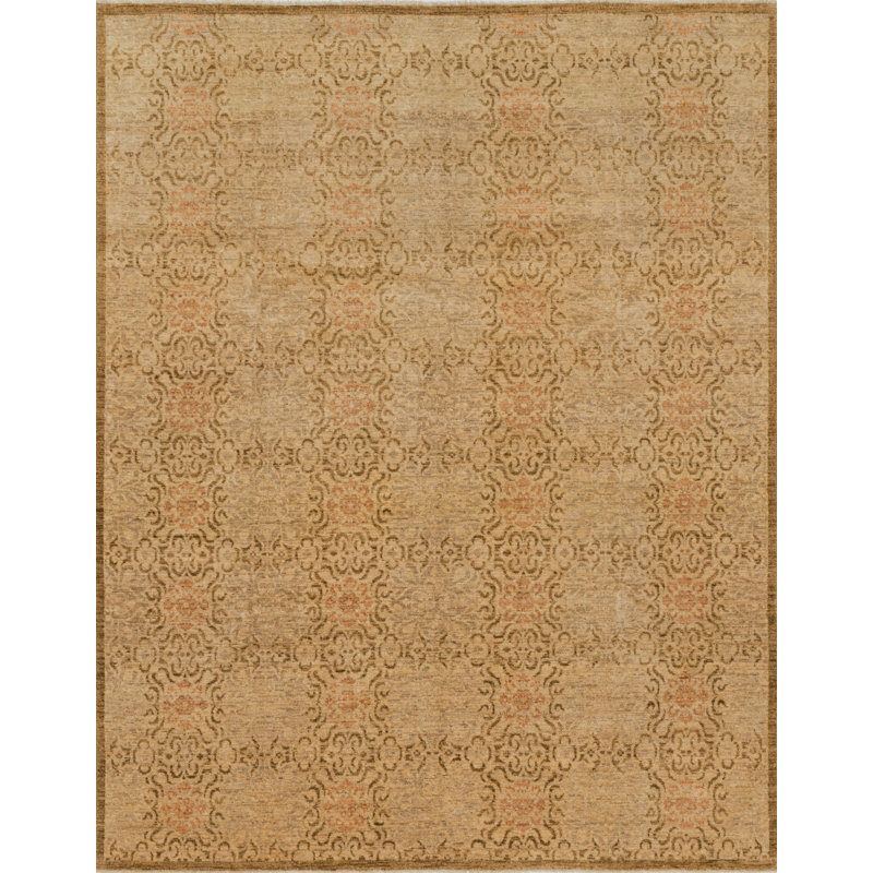 Kennith Hand Knotted Wool Moroccan Indoor Rug, Rectangle 4' x 6'