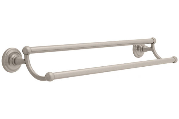 Jamestown Double 24.25" Wall Mounted Towel Bar, Brushed Nickel